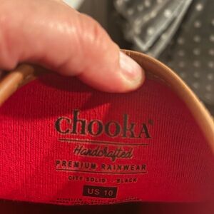 Chooka Red and Tan Premium Rainwear